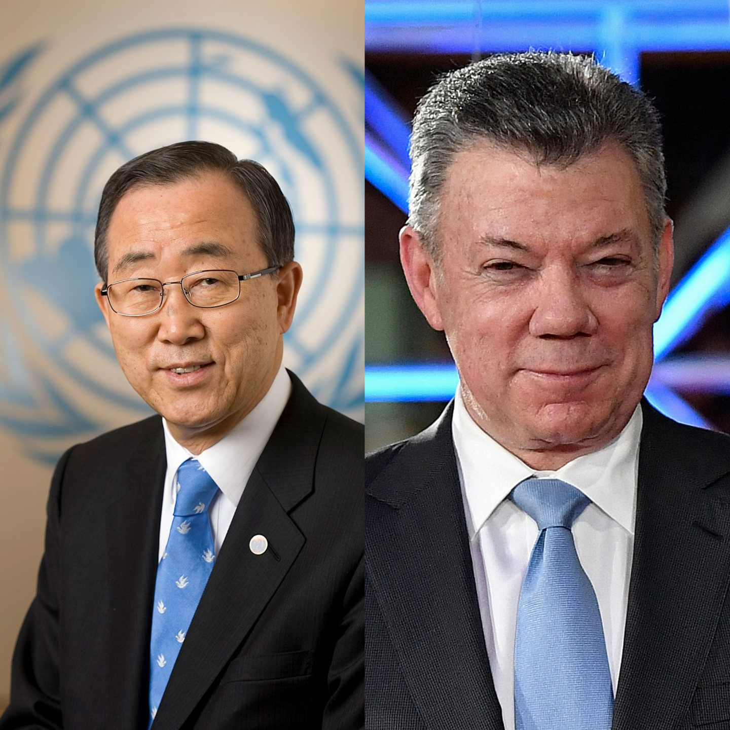 Ban Ki-moon e Juan Manuel Santos