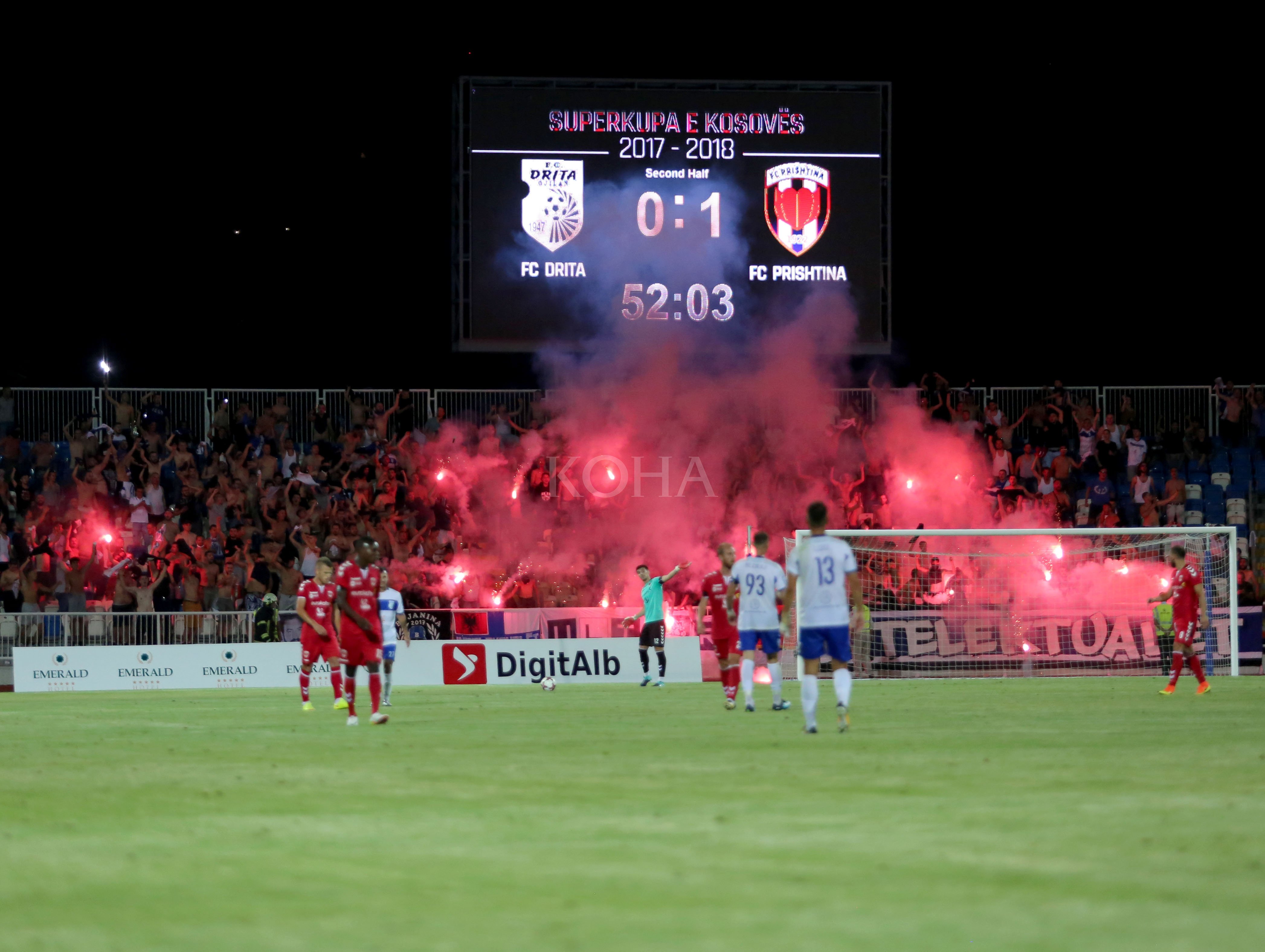 Drita-Prishtina, arrestohen 12 tifozë për dëmtim të stadiumit