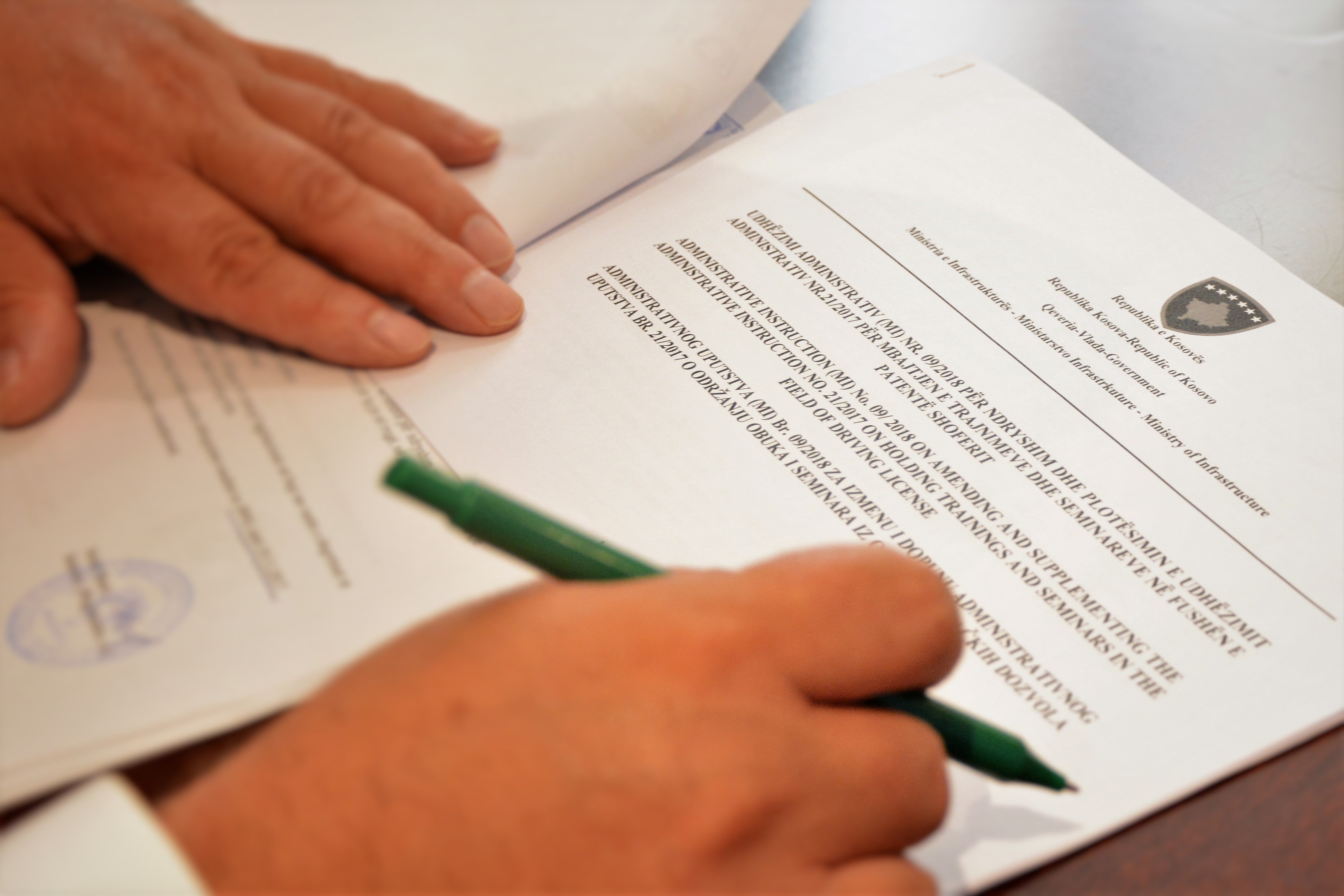 Udhëzim i ri administrativ për aftësimin e ligjëruesve për patentë-shoferët