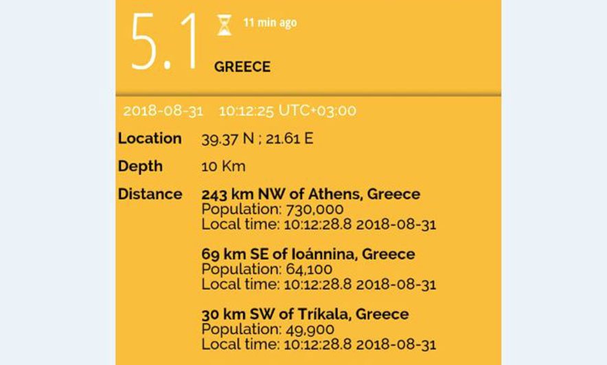 Tërmeti trondit Greqinë, lëkundjet ndihen edhe në Shqipëri