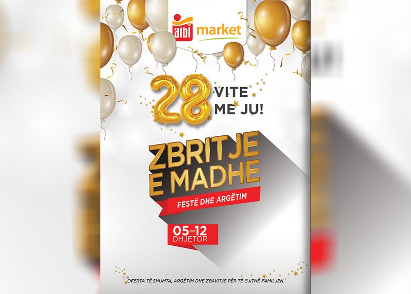 Festojmë bashkë ditëlindjen e Albi Market, 28 vjet me ju!