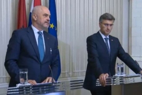 Rama në Kroaci flet për Kosovën, e kryeministri kroat për Shqipërinë “që e meriton çeljen e negociatave me BE-në”