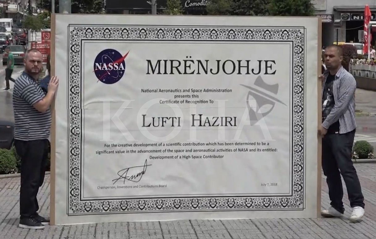 Vetëvendosje ironizon mirënjohjen për Hazirin, ia jep një nga NASSA