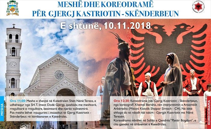 Të premten e të shtunën Ipeshkvia e Kosovës shënon 550-vjetorin e Gjergj Kastriotit - Skënderbeut