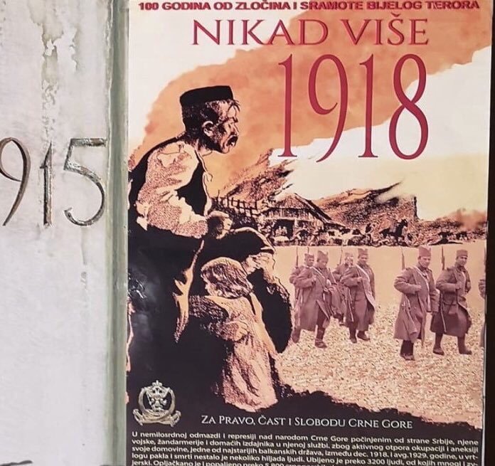 Mali i Zi, pllakate me mbishkrimin “Kurrë më pushtim nga Serbia”