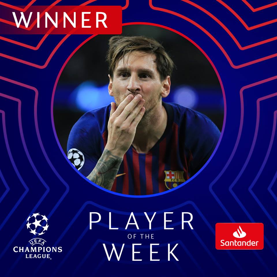 Messi shpallet Lojtar i javës për herë të dytë me radhë në “Champions”