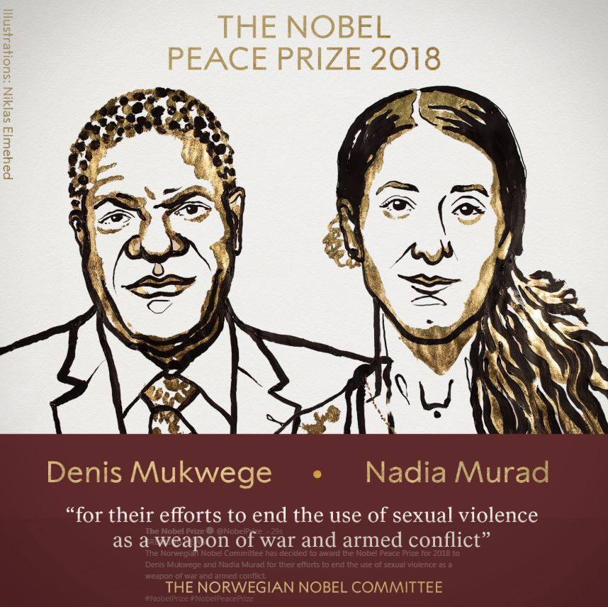 Gjinekologu dhe mbijetuesja e dhunës seksuale laureatë të Nobelit për Paqe