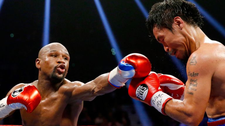 Mayweather thotë se po rikthehet në ring për t’u përballur me Pacquiaon
