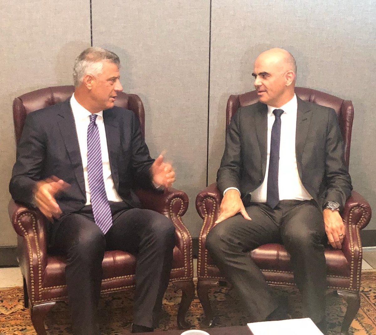 Thaçi thotë se Zvicra do ta përkrah Kosovën për t’u anëtarësuar në organizata ndërkombëtare