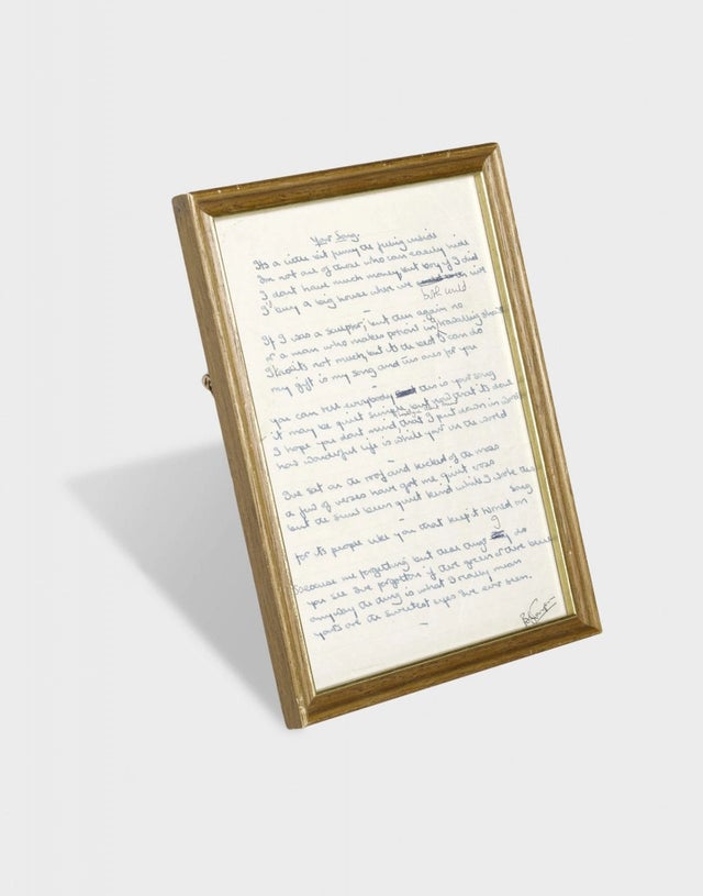 Teksti i “Your Song” të Elton Johnit shitet për mbi 237.500 dollarë në ankand