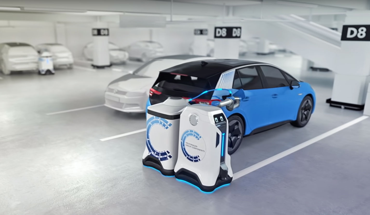 Volkswagen po zhvillon një robot që do të shërbejë si mbushës për automjetet elektrike