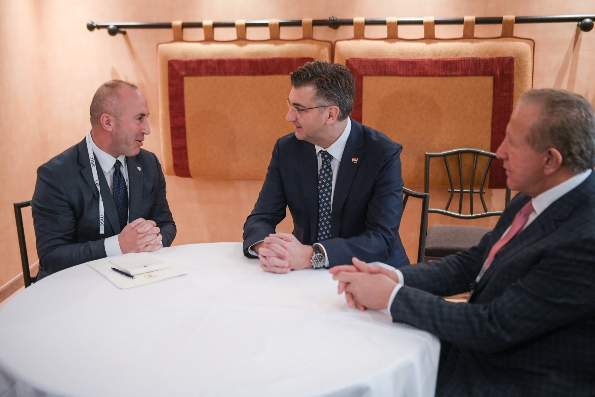 Haradinaj e Pacolli takojnë kryeministrin e Kroacisë, flasin për dialogun Kosovë-Serbi