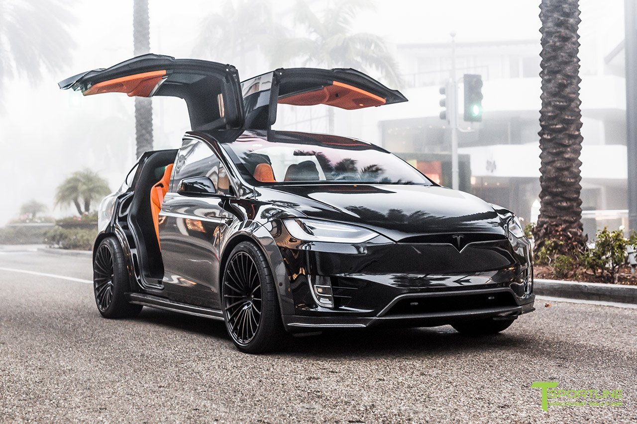 Tesla model x on sale orange interior