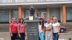 Busti i Skënderbeut në Odesa të Ukrainës, aty ku jeton komuniteti shqiptar