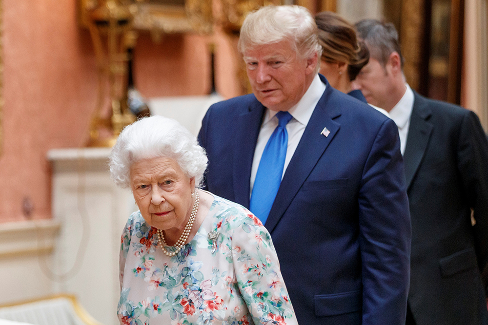 Trumpi me thumbime nis vizitën në Britani