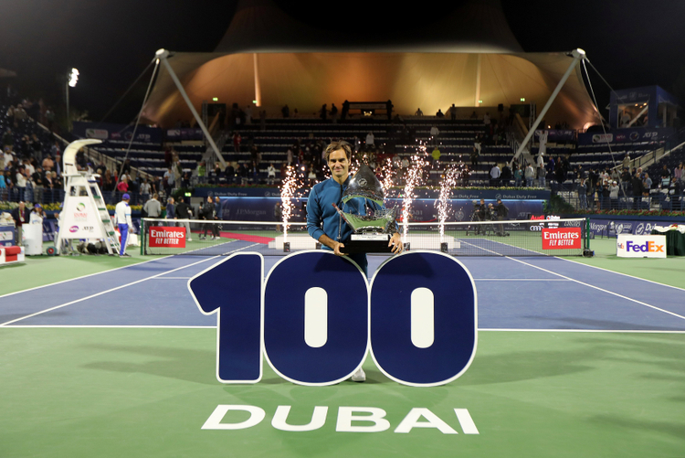 Roger Federer wins Dubai championships for 100th career title, Tennis