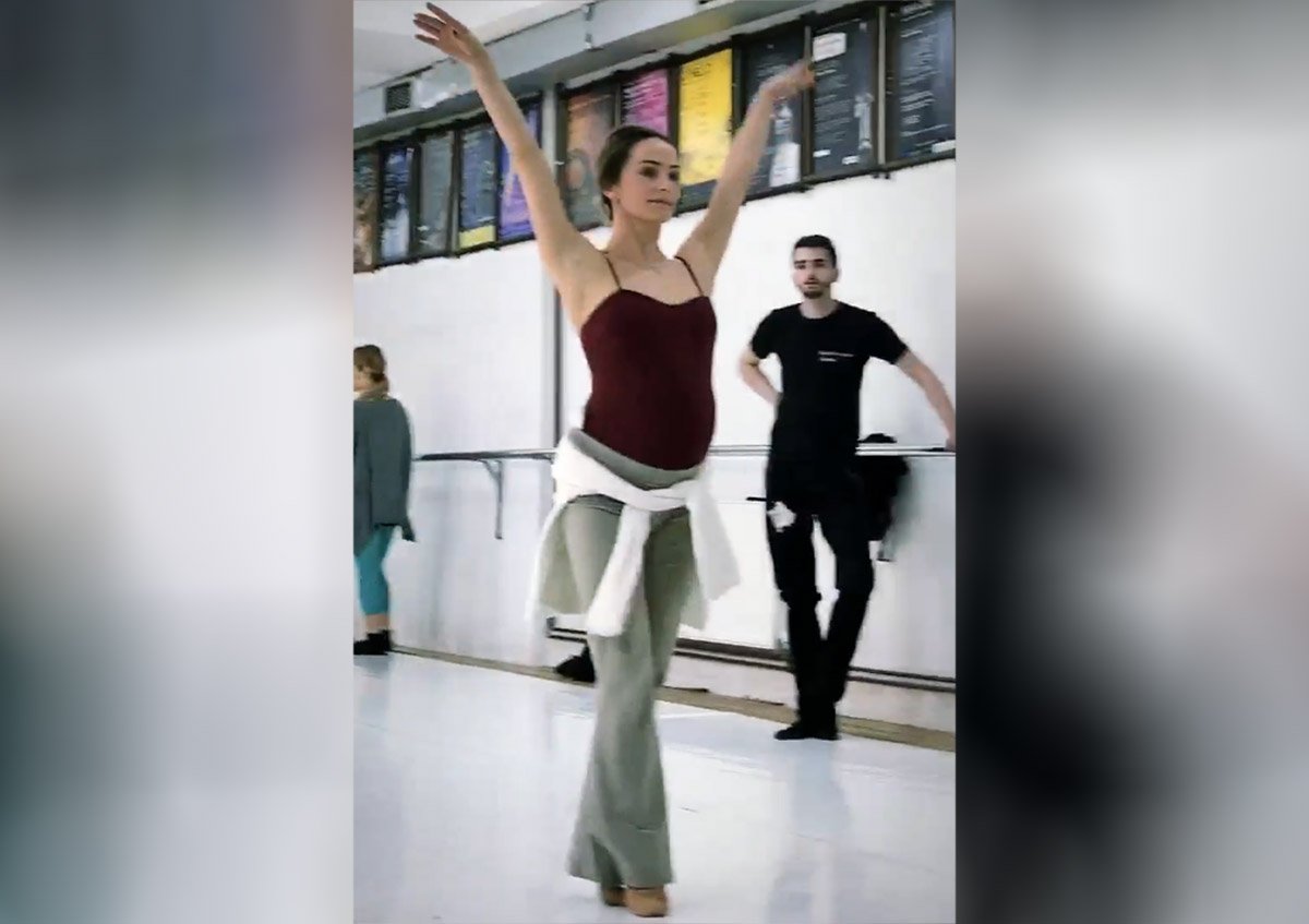 Balerina Leonora Rexhepi edhe pse në muajin e shtatë të shtatzënisë, nuk i ndal provat