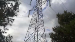 Tritol shtyllës linjës 400 KW që lidh Tiranën me Prizrenin e Podgoricën