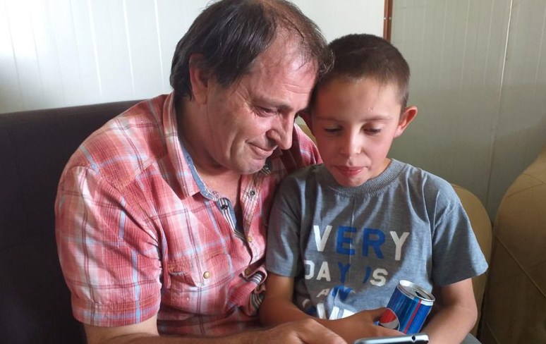 The 11-year-old Albanian, Alvin Berisha, is rescued from the camp in Syria