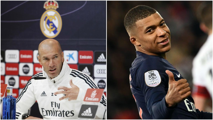 Kylian Mbappe: Real Madrid boss Zinedine Zidane says Paris Saint-Germain  striker dreams of Bernabeu switch, Football News