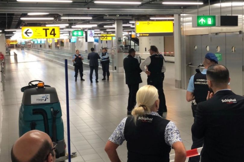 Aeroporti i Schipholit në Amsterdam / ilustrim