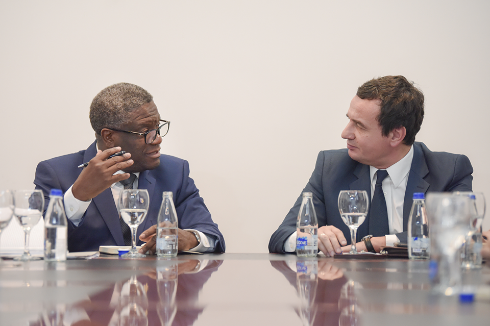 Kurti dhe Mukwege pajtohen se rastet e përdhunimeve duhet të trajtohen me prioritet nga Prokuroria Speciale