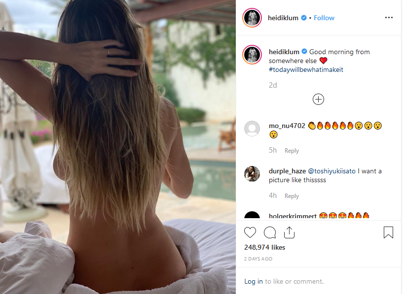 Heidi Klum provokon imagjinatën e fansave me foton në Instagram