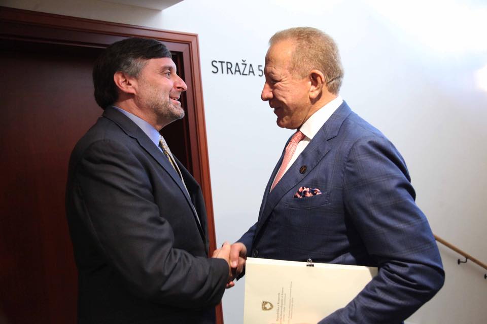 Pacolli takohet me Palmerin, thotë se dialogu me Serbinë është proces i rëndësishëm