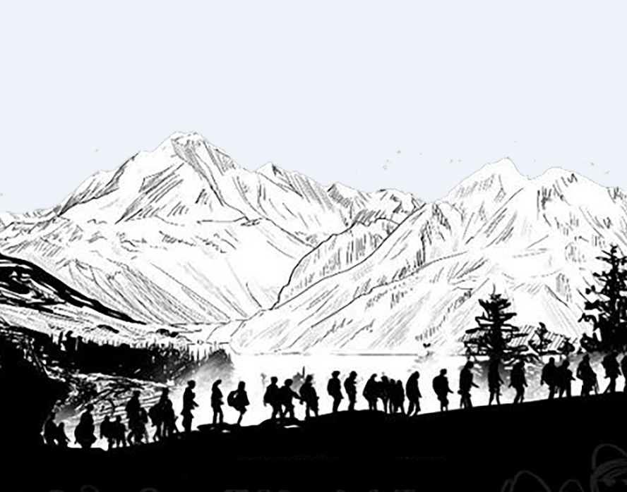 Detaj i ilustrimit nga novela grafike “Dimri i gjatë i vitit 1945: Tivari”, e autorëve Anna Di Lellio dhe Dardan Luta