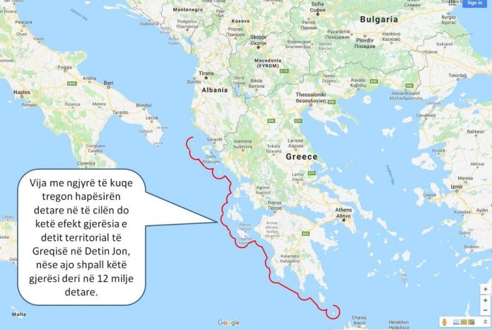 Sipas Glevin Dervishit, “efekti” i 12 miljeve greke në detin Jon, nuk e prek fare detin territorial të Shqipërisë