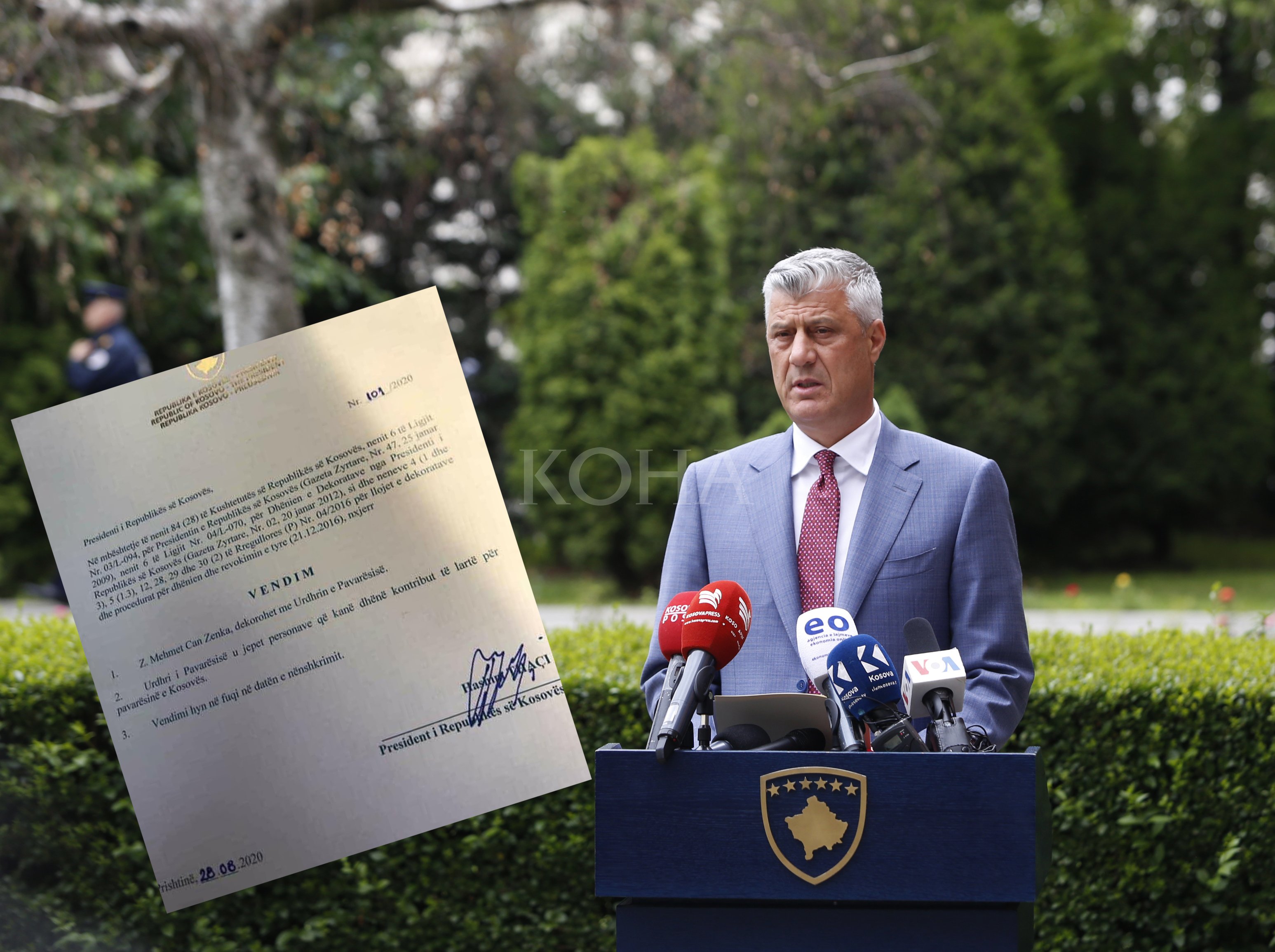 Thaçi përkrah njërën listë të shqiptarëve në Mal të Zi, dekoron anëtarin e tjetrës