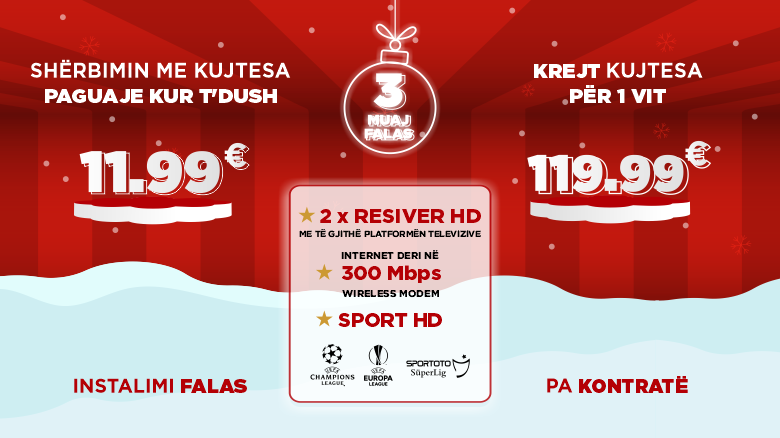 Abonohu në Kujtesa me Ofertat e reja, pa Kontratë dhe me Instalim FALAS!