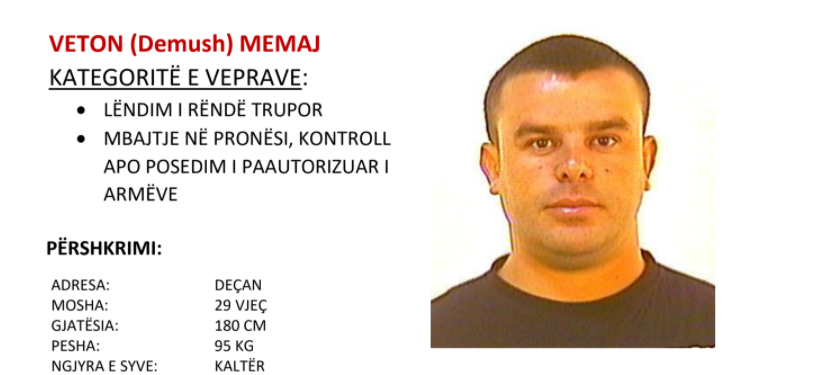 Policia e Kosovës kërkon ndihmë nga qytetarët për kapjen e një të dënuari