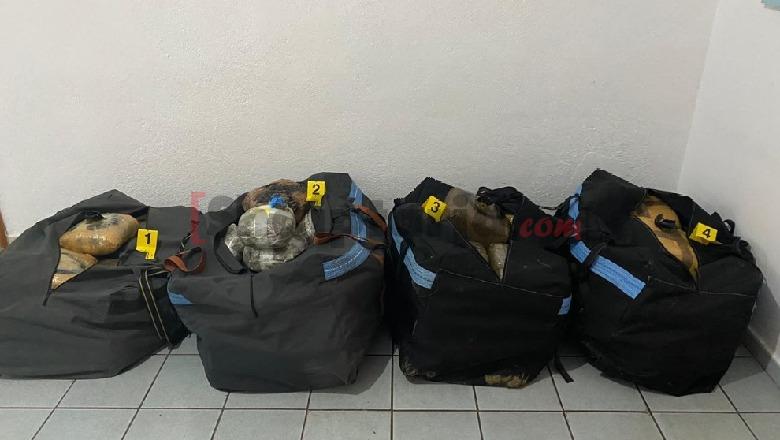 Në një pyll në Sarandë sekuestrohen 140 kg kanabis në 4 çanta të braktisura