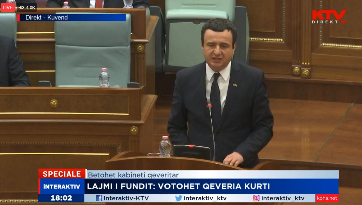 Kurti: Sot pushtetin e shtetin e fituan qytetarët