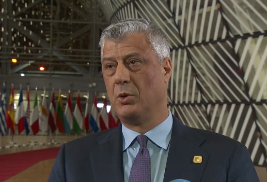 Deklarimi i Thaçit para gazetarëve, pas takimit në Bruksel