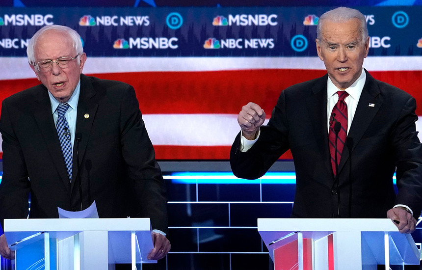 Foto: Reuters (Bernie Sanders dhe Joe Biden)