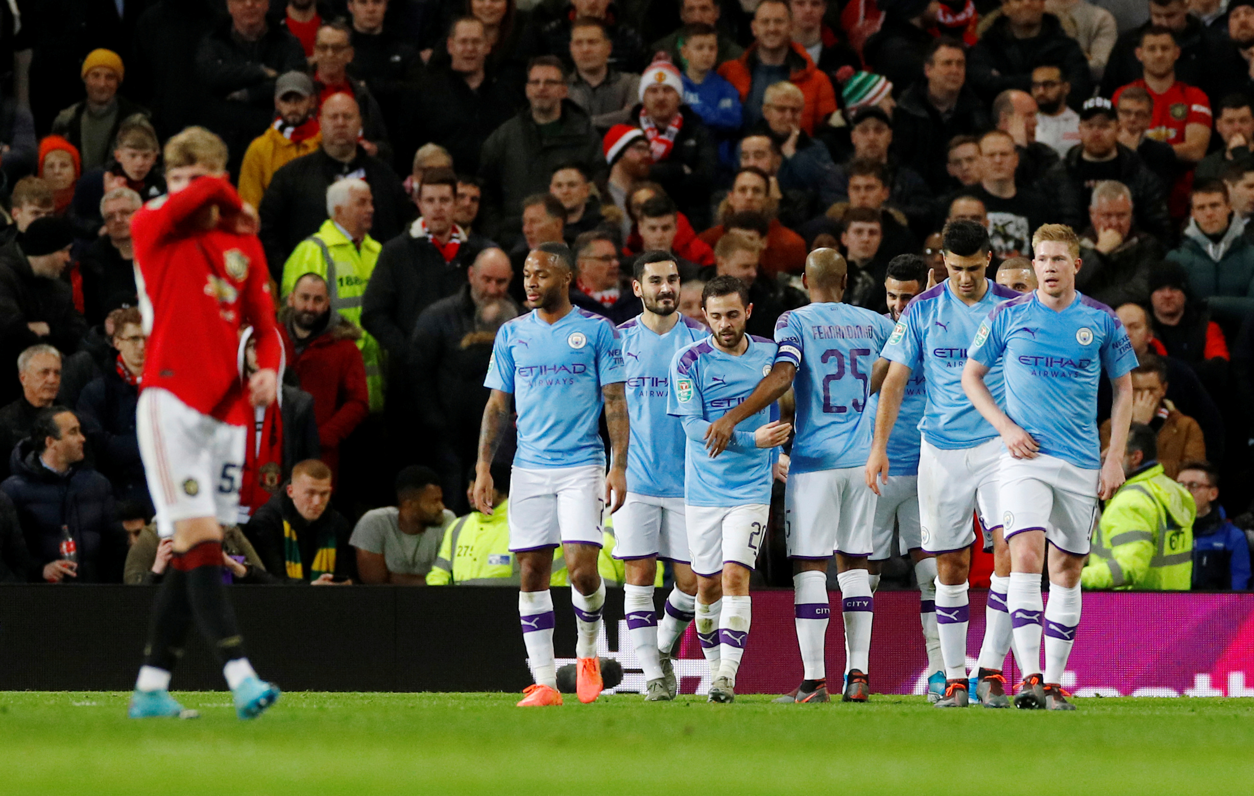 City fiton gjysmëfinalen e parë ndaj Unitedit në Kupën EFL