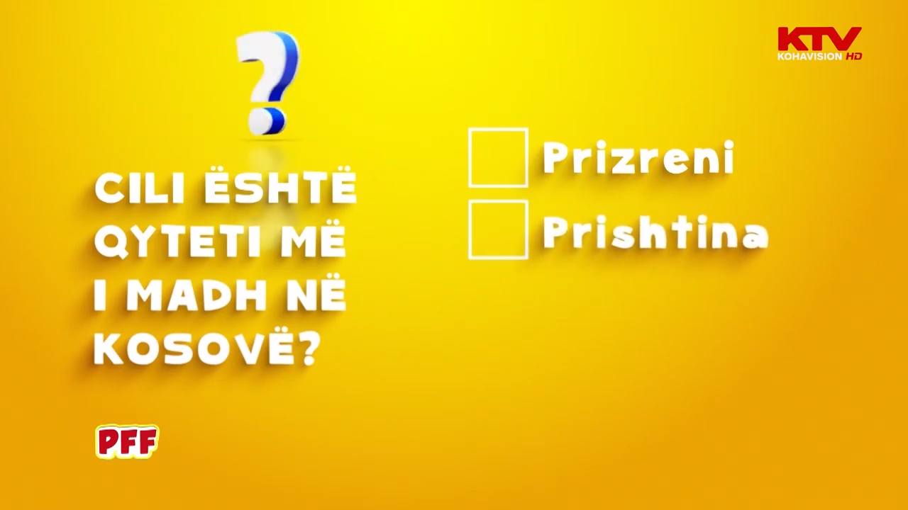 Kuiz: Cili është qyteti më i madh në Kosovë? - PFF