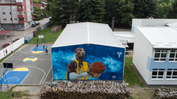 Kobe Bryant nderohet me mural gjigant në Bosnjë