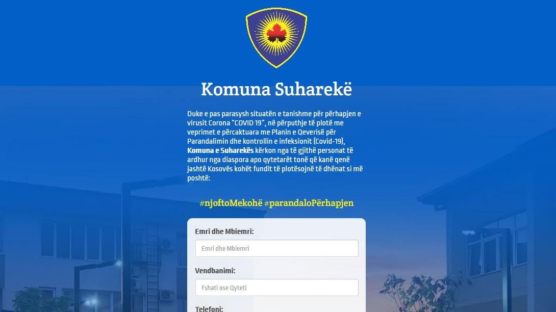 Suhareka me platformë online për regjistrimin e ardhjeve nga shtetet e jashtme