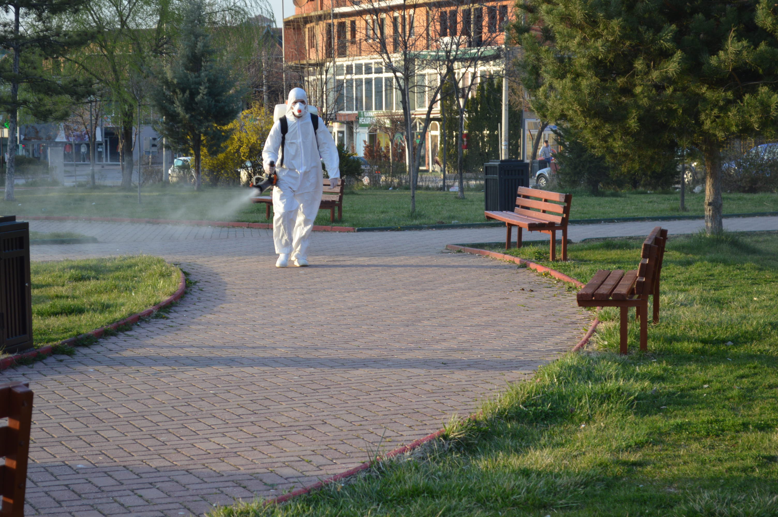 Dezinfektimi në Malishevë / Foto: Komuna 