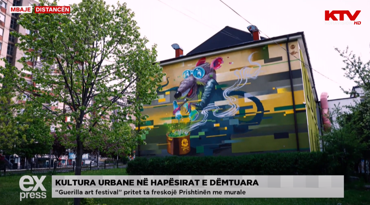  “Guerilla art festival” pritet ta freskojë Prishtinën me murale