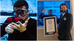 Magjistari kompleton 20 truqe nën ujë për rekordin e ri botëror