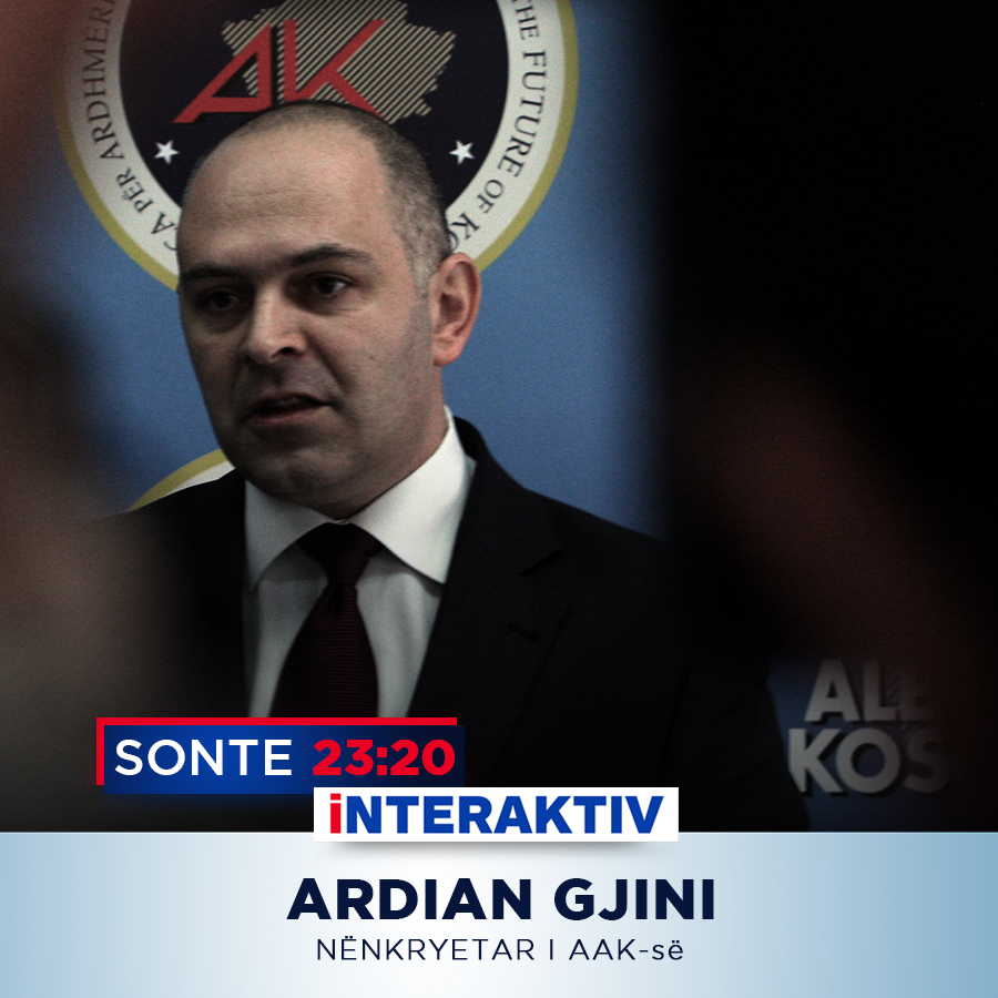 Nënkryetari i AAK-së, Ardian Gjini, i ftuar sonte në Interaktiv