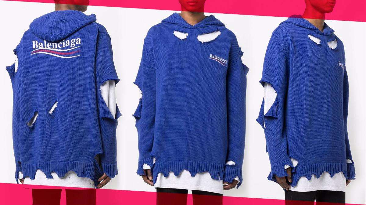 Pull hotsell balenciaga bleu