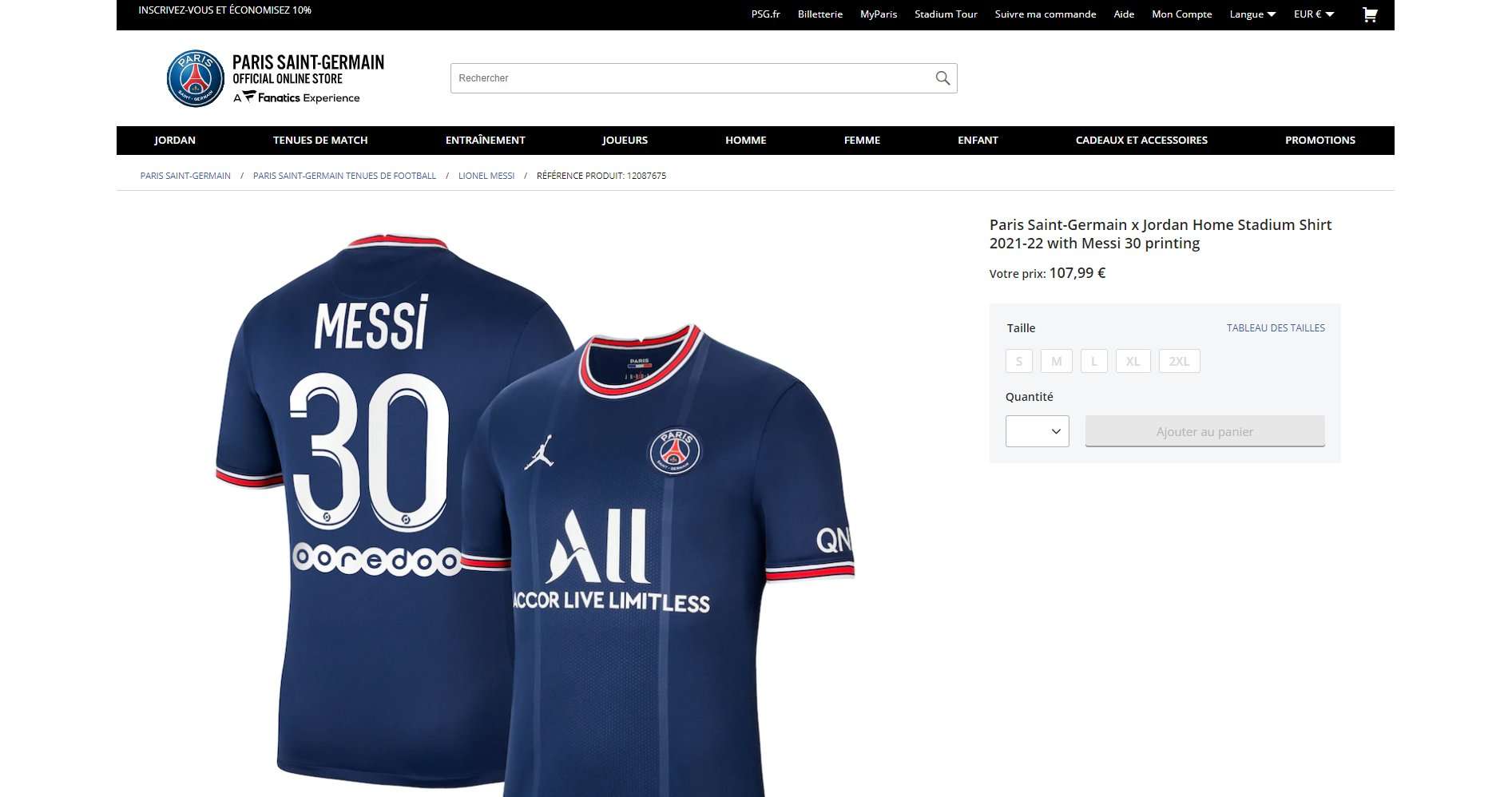 Vetëm 30 minuta pas zyrtarizimit, PSG-ja shiti të gjitha fanellat me emrin e Messit