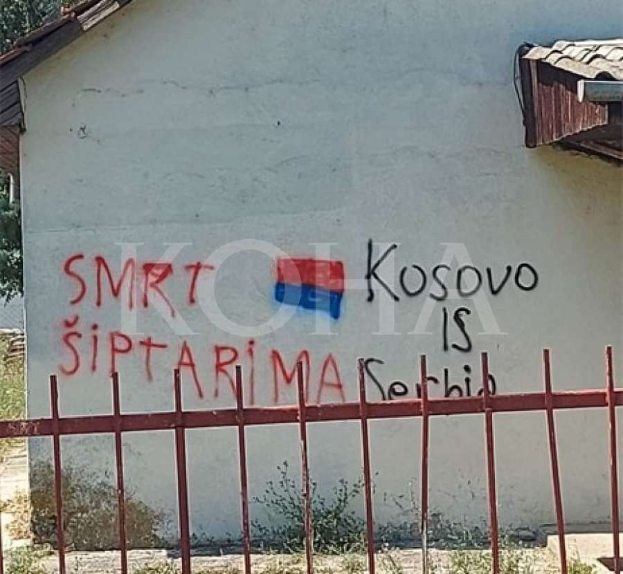 Nisin hetime për grafitet “Kosova është Serbi” në Graçanicë