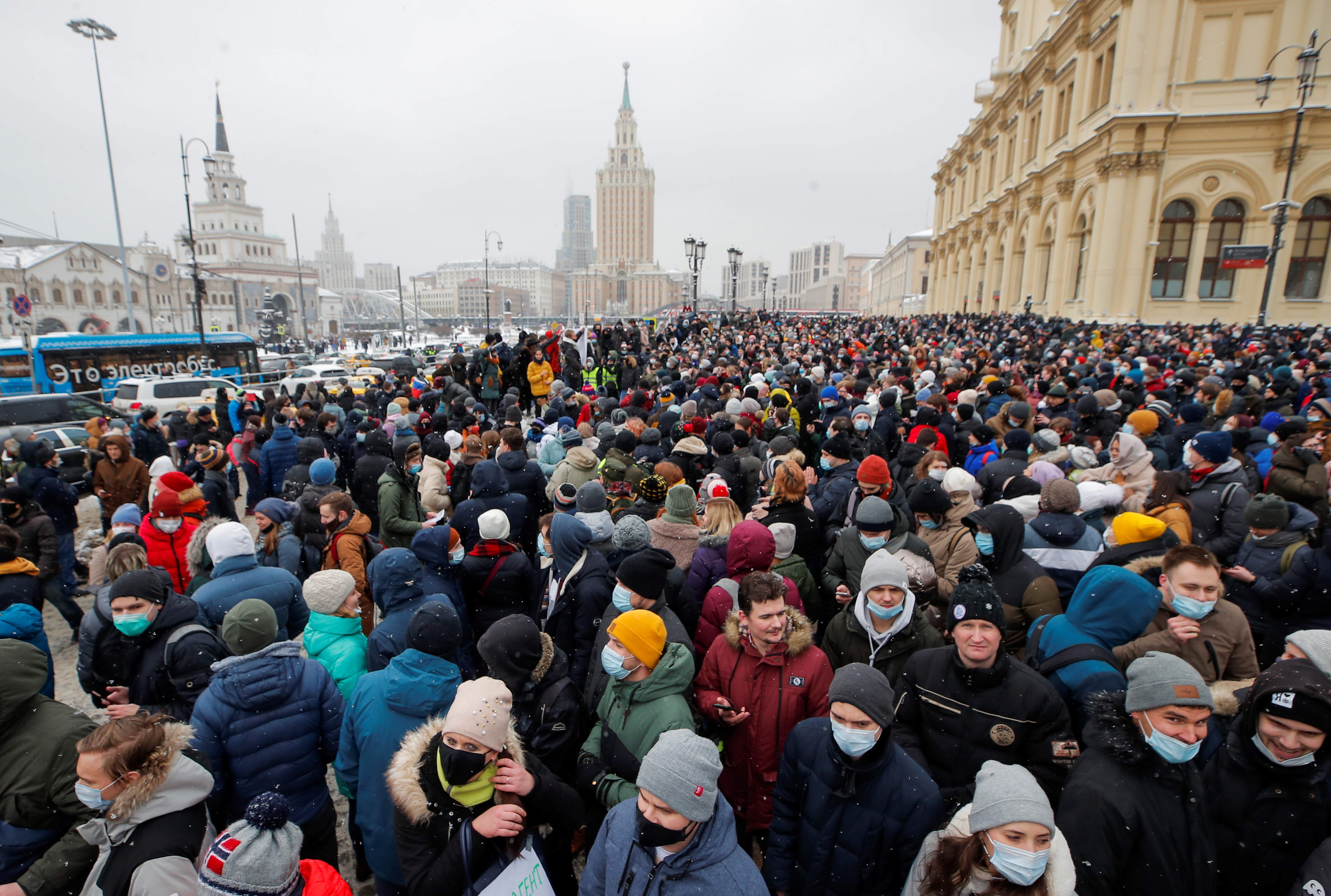 Rusia përgatitet për protestat e paralajmëruara për Navalnyn, shtrëngon masat në kryeqytet