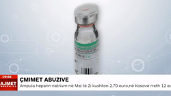 Ampula heparin natrium në Mal të Zi kushton 2.70 euro, në Kosovë 12 euro